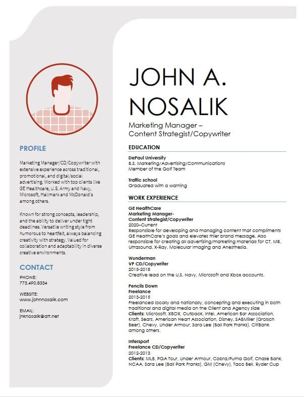 A resume with a red circle on it.