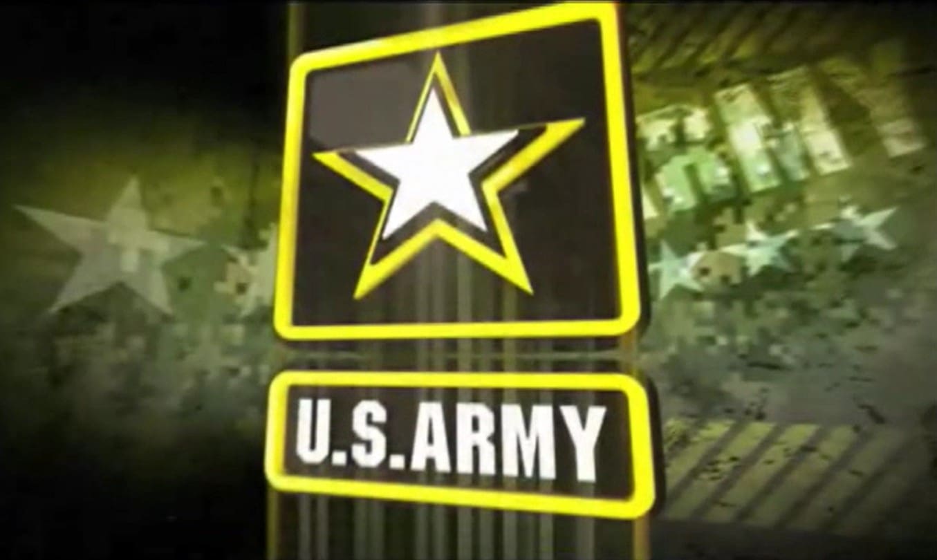 A u. S. Army sign with the star on it
